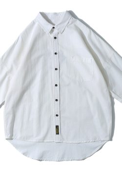 Japanese Retro Loose-Fitting Short-Sleeve Shirt for Men - Summer Trendy Fashion, Hong Kong Style, 90s Inspired Casual Wear