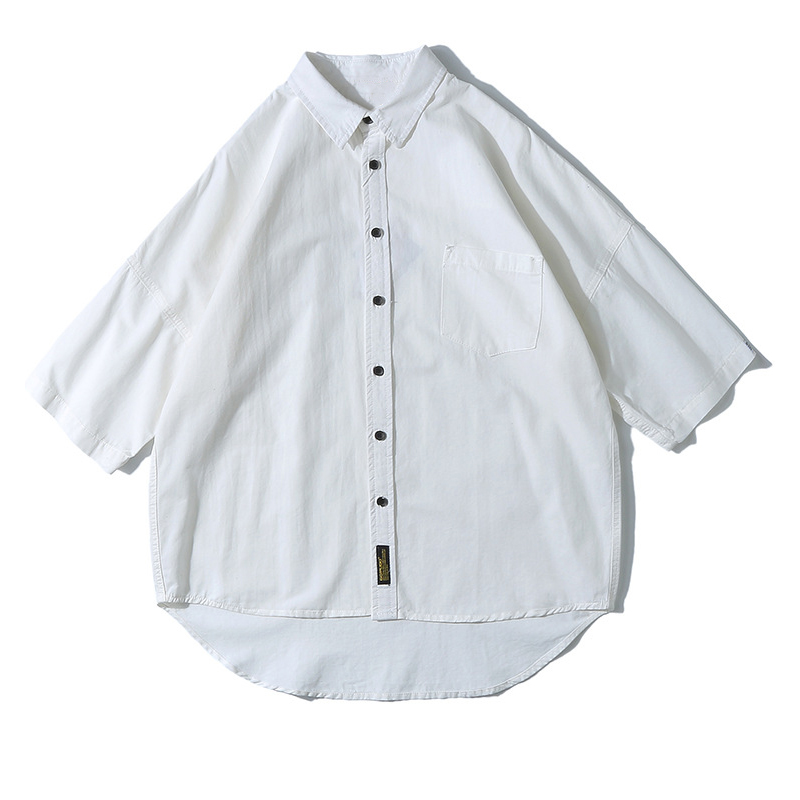 Japanese Retro Loose-Fitting Short-Sleeve Shirt for Men - Summer Trendy Fashion, Hong Kong Style, 90s Inspired Casual Wear Japanese Retro Loose-Fitting Short-Sleeve Shirt for Men - Summer Trendy Fashion, Hong Kong Style, 90s Inspired Casual Wear