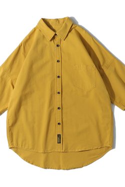 Japanese Retro Loose-Fitting Short-Sleeve Shirt for Men - Summer Trendy Fashion, Hong Kong Style, 90s Inspired Casual Wear