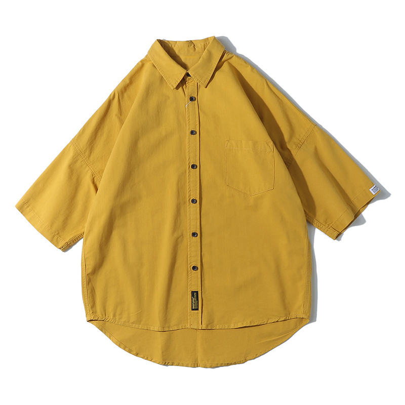 Japanese Retro Loose-Fitting Short-Sleeve Shirt for Men - Summer Trendy Fashion, Hong Kong Style, 90s Inspired Casual Wear Japanese Retro Loose-Fitting Short-Sleeve Shirt for Men - Summer Trendy Fashion, Hong Kong Style, 90s Inspired Casual Wear