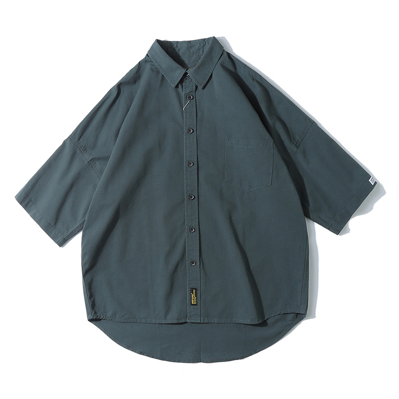 Japanese Retro Loose-Fitting Short-Sleeve Shirt for Men - Summer Trendy Fashion, Hong Kong Style, 90s Inspired Casual Wear Japanese Retro Loose-Fitting Short-Sleeve Shirt for Men - Summer Trendy Fashion, Hong Kong Style, 90s Inspired Casual Wear