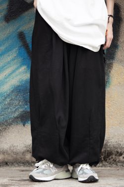 Japanese Retro Loose Sweatpants for Men and Women - Simple Versatile Straight-Leg Drawstring Harem Pants, Spring Fashion