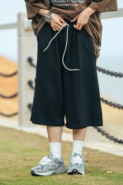 Japanese Retro Loose Wide-Leg 7-Point Pants for Men and Women - Summer Casual Streetwear, Versatile Unisex Fashion Trousers