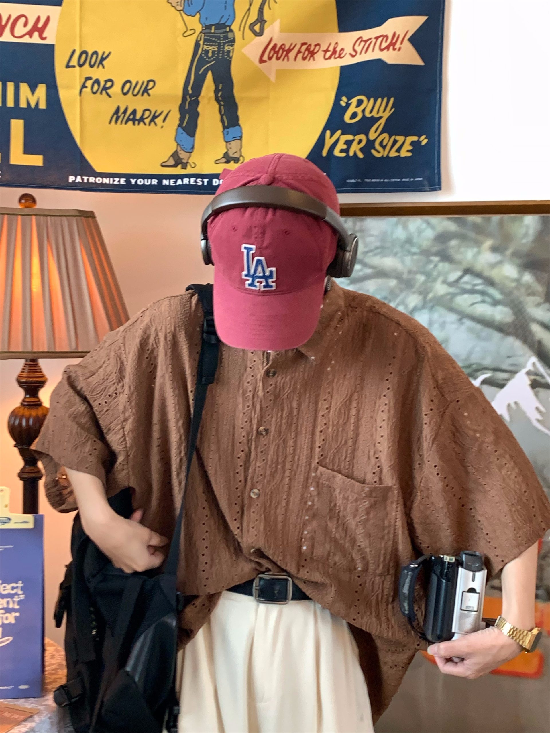 Japanese Retro Minimalist Hollow Short Sleeve Shirt - Handmade Light Luxury Unisex Summer Fashion Top Japanese Retro Minimalist Hollow Short Sleeve Shirt - Handmade Light Luxury Unisex Summer Fashion Top