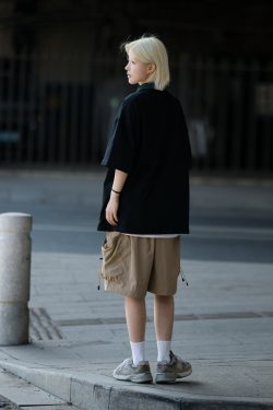 Japanese Retro Niche Design Lapel Polo Shirt for Men - Short Sleeve Commuting Style Summer T-Shirt