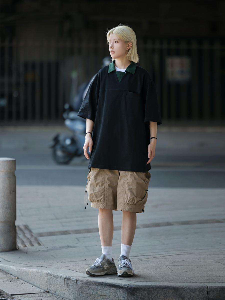 Japanese Retro Niche Design Lapel Polo Shirt for Men - Short Sleeve Commuting Style Summer T-Shirt Japanese Retro Niche Design Lapel Polo Shirt for Men - Short Sleeve Commuting Style Summer T-Shirt