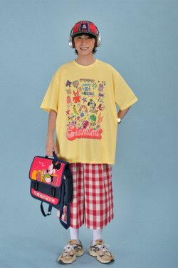 Japanese Retro Plaid Loose Casual Unisex Wide-Leg Summer Pants - Versatile Three-Quarter Length for Effortless Style