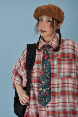Japanese Retro Plaid Short Sleeve Shirt for Men and Women, Summer Versatile Loose Checkered Half Sleeve Top - Y2K Style
