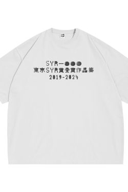 Japanese Retro Round Neck City Boy Short Sleeve T-Shirt for Men - Loose Fit Trendy Letter Print Tee, Y2K Style Fashion Top