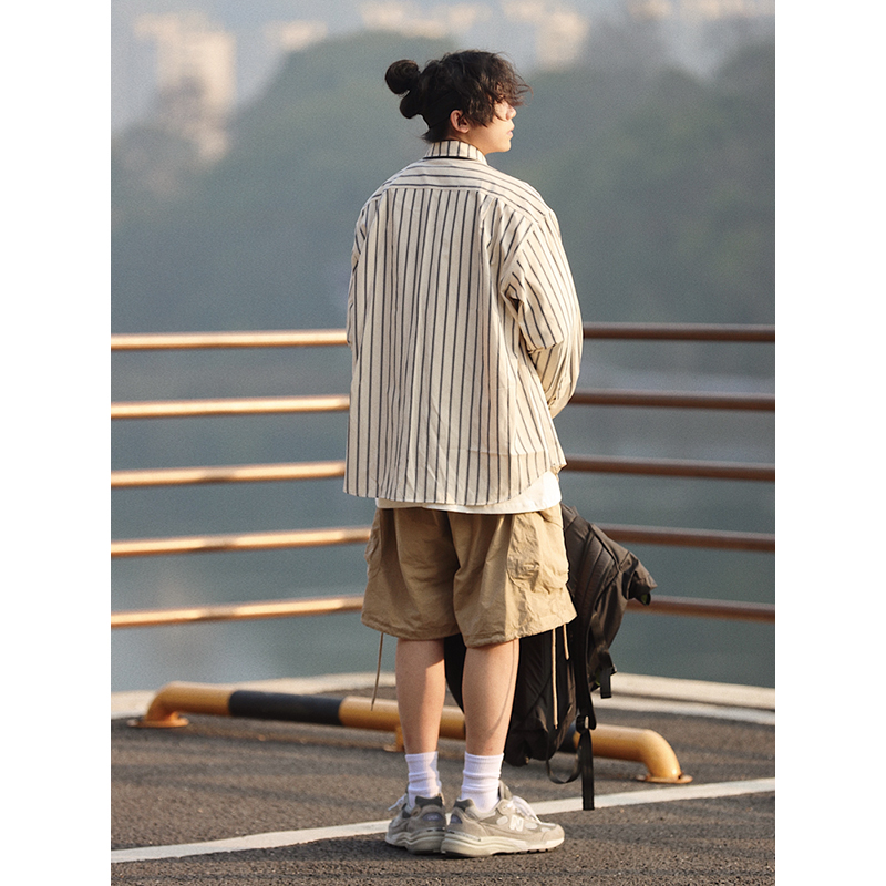 Japanese Retro Striped Long Sleeve Shirt for Men and Women – Versatile Casual Top, Spring Fashion Essential Japanese Retro Striped Long Sleeve Shirt for Men and Women – Versatile Casual Top, Spring Fashion Essential