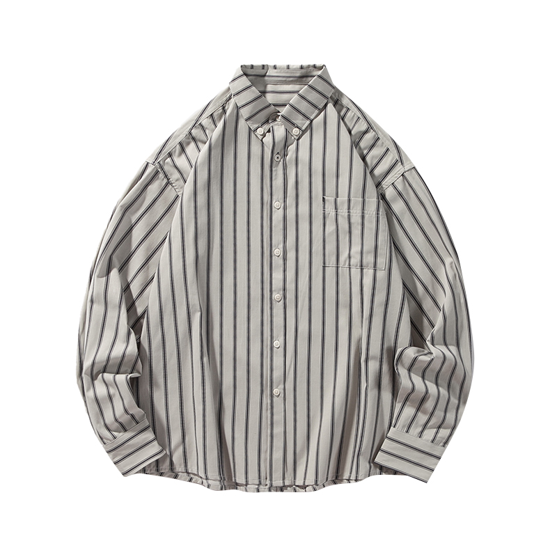 Japanese Retro Striped Long Sleeve Shirt for Men and Women – Versatile Casual Top, Spring Fashion Essential Japanese Retro Striped Long Sleeve Shirt for Men and Women – Versatile Casual Top, Spring Fashion Essential