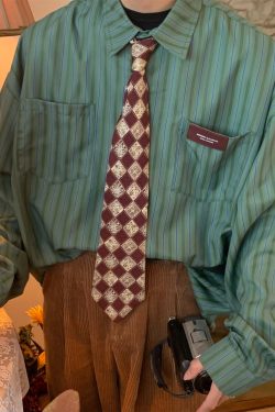 Japanese Retro Vertical Striped Long Sleeve Shirt - 2024 Autumn Loose Fit Sun Protection Top for a Relaxed Y2K Look