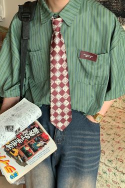 Japanese Retro Vertical Striped Loose Short Sleeve Shirt - 2024 Summer Trendy Minimalist Style for Casual Wear