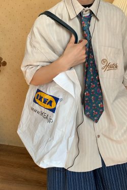 Japanese Retro Vertical Striped Short Sleeve Shirt for Summer, Versatile Half Sleeve Couple's Top in Hong Kong Style