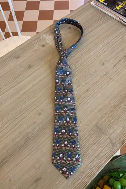 Japanese Retro Wide Bow Tie with Trendy Cartoon Print - Handmade Vintage Casual Korean Style Accessory