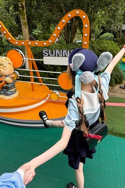 Japanese School Style Woolen Uniform Hat for Couples - College-Inspired Dumpling Gift Cap for Kindergarten and Casual Wear