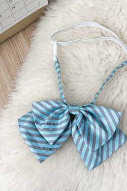 Japanese School Uniform Bow Tie Decoration for Women - Pudding Bear Original JK Style Non-Iron Shirt Accessory