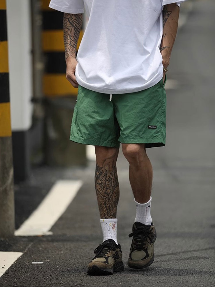 Japanese-Style Candy Color Sports Shorts for Men & Women - Lightweight Quick-Dry Summer Beach Shorts, Loose Fit Five-Point Design Japanese-Style Candy Color Sports Shorts for Men & Women - Lightweight Quick-Dry Summer Beach Shorts, Loose Fit Five-Point Design