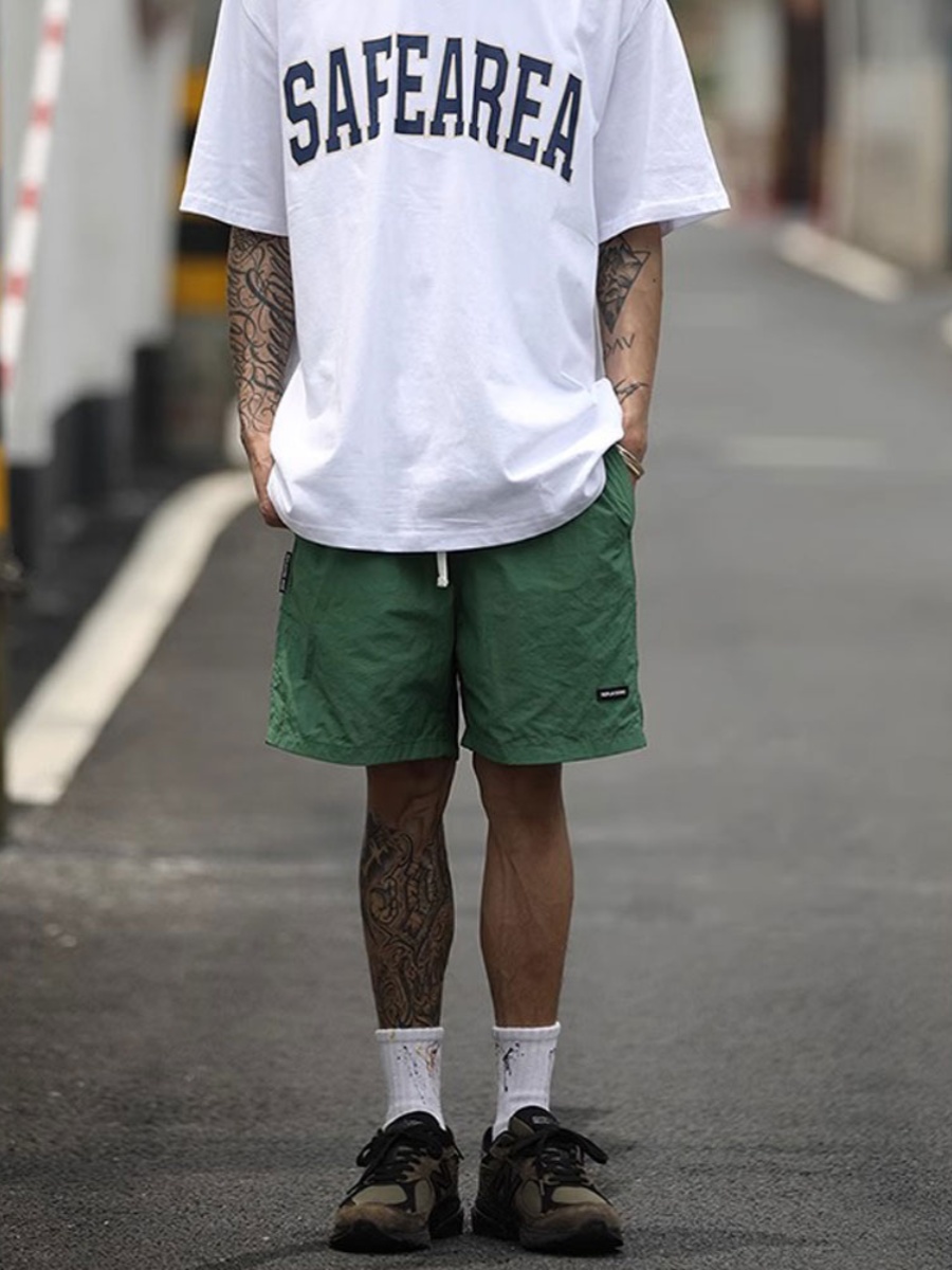 Japanese-Style Candy Color Sports Shorts for Men & Women - Lightweight Quick-Dry Summer Beach Shorts, Loose Fit Five-Point Design Japanese-Style Candy Color Sports Shorts for Men & Women - Lightweight Quick-Dry Summer Beach Shorts, Loose Fit Five-Point Design