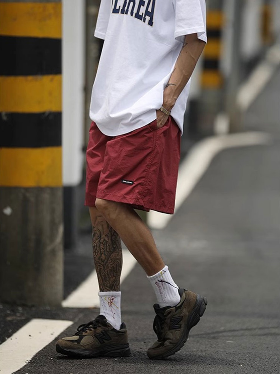 Japanese-Style Candy Color Sports Shorts for Men & Women - Lightweight Quick-Dry Summer Beach Shorts, Loose Fit Five-Point Design Japanese-Style Candy Color Sports Shorts for Men & Women - Lightweight Quick-Dry Summer Beach Shorts, Loose Fit Five-Point Design