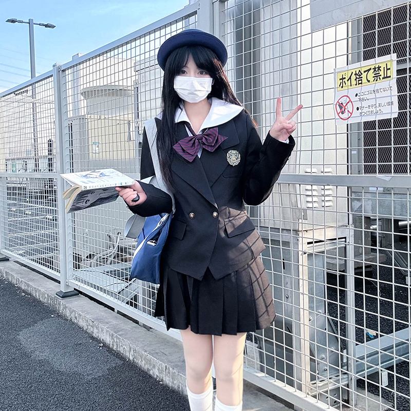 Japanese Style College Wind Uniform Set - Women's Spring JK Jacket with Pudding Bear Design - Cute and Trendy Outfit for Y2K Fashion Lovers Japanese Style College Wind Uniform Set - Women's Spring JK Jacket with Pudding Bear Design - Cute and Trendy Outfit for Y2K Fashion Lovers