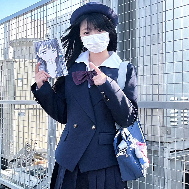 Japanese Style College Wind Uniform Set - Women's Spring JK Jacket with Pudding Bear Design - Cute and Trendy Outfit for Y2K Fashion Lovers Japanese Style College Wind Uniform Set - Women's Spring JK Jacket with Pudding Bear Design - Cute and Trendy Outfit for Y2K Fashion Lovers