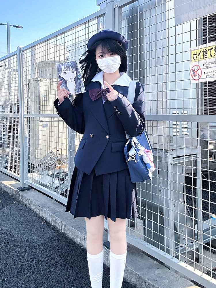 Japanese Style College Wind Uniform Set - Women's Spring JK Jacket with Pudding Bear Design - Cute and Trendy Outfit for Y2K Fashion Lovers Japanese Style College Wind Uniform Set - Women's Spring JK Jacket with Pudding Bear Design - Cute and Trendy Outfit for Y2K Fashion Lovers