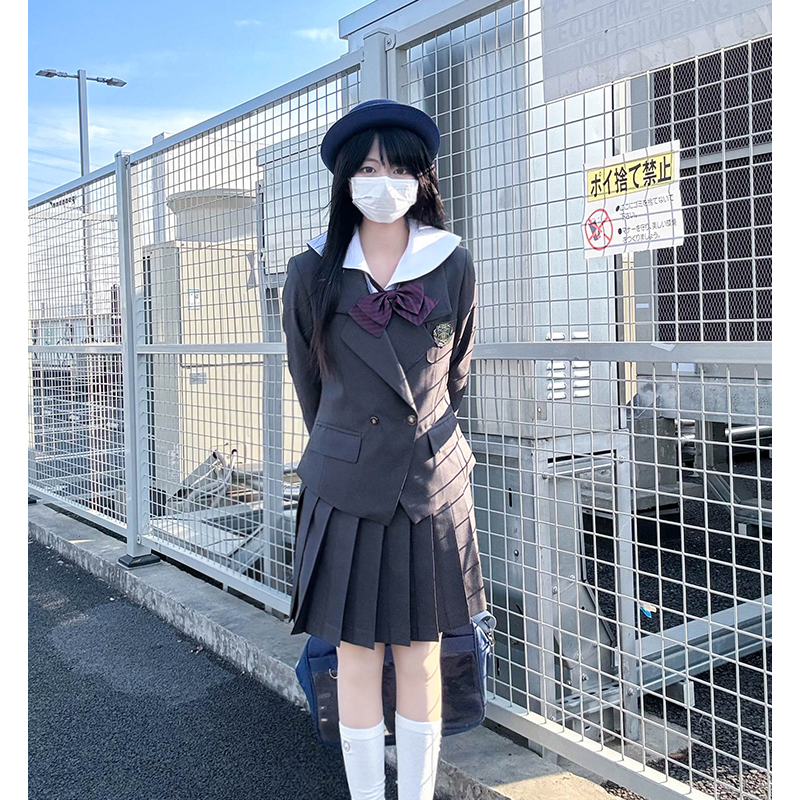 Japanese Style College Wind Uniform Set - Women's Spring JK Jacket with Pudding Bear Design - Cute and Trendy Outfit for Y2K Fashion Lovers Japanese Style College Wind Uniform Set - Women's Spring JK Jacket with Pudding Bear Design - Cute and Trendy Outfit for Y2K Fashion Lovers