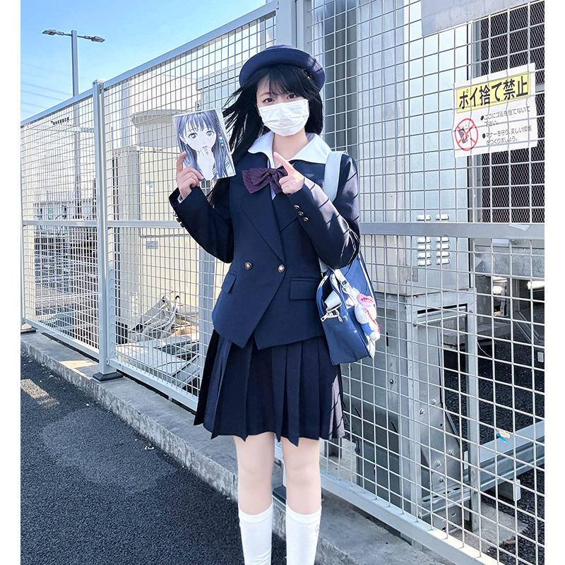 Japanese Style College Wind Uniform Set - Women's Spring JK Jacket with Pudding Bear Design - Cute and Trendy Outfit for Y2K Fashion Lovers Japanese Style College Wind Uniform Set - Women's Spring JK Jacket with Pudding Bear Design - Cute and Trendy Outfit for Y2K Fashion Lovers