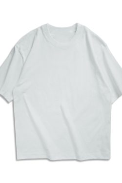 Japanese-Style Heavyweight 260g Loose Short-Sleeve T-Shirt for Men and Women - Summer City Boy Casual College Tee