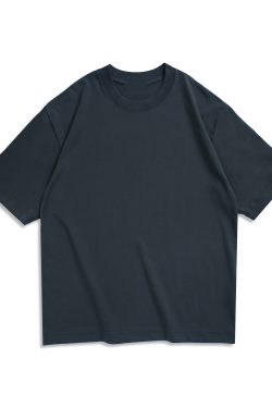 Japanese-Style Heavyweight 260g Loose Short-Sleeve T-Shirt for Men and Women - Summer City Boy Casual College Tee