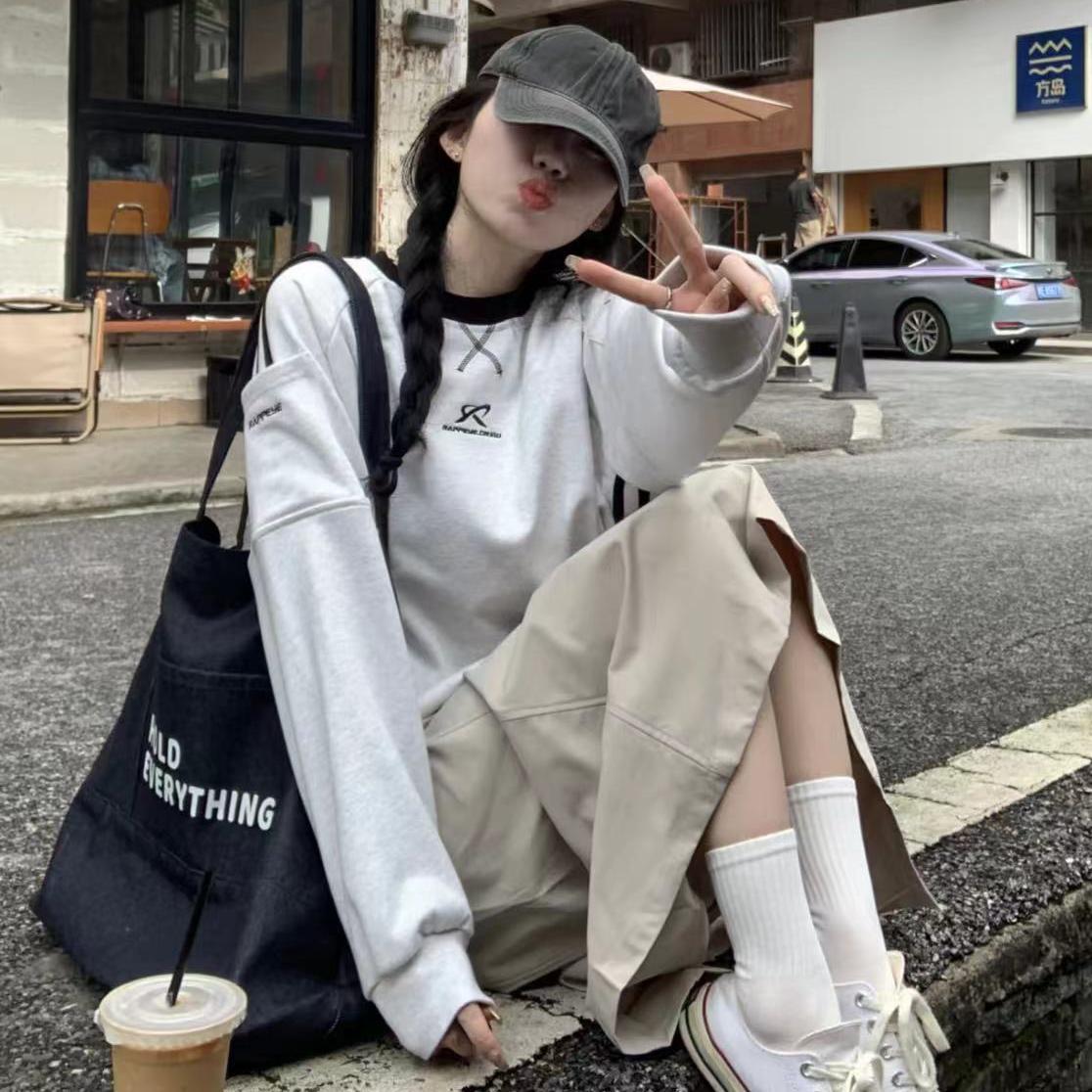 Japanese-Style Large Capacity Denim Canvas Tote Bag - Retro Minimalist Letter Design for Shopping & Commuting Japanese-Style Large Capacity Denim Canvas Tote Bag - Retro Minimalist Letter Design for Shopping & Commuting