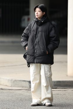 Japanese-Style Loose Retro Casual Pants for Men with Large Pockets, Warm Stacked Long Pants for Couples, Y2K Fashion