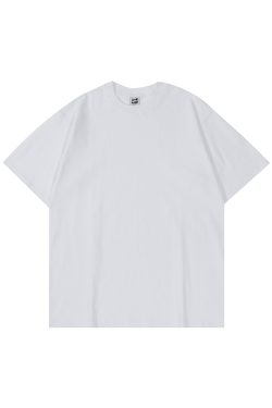 Japanese-Style Minimalist Heavyweight 250g Solid Color Short-Sleeve Men's T-Shirt - Loose Fit, Versatile Pure Cotton, Casual Wear