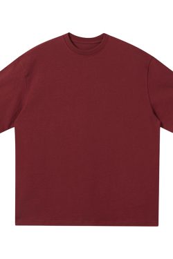 Japanese-Style Minimalist Heavyweight 250g Solid Color Short-Sleeve Men's T-Shirt - Loose Fit, Versatile Pure Cotton, Casual Wear