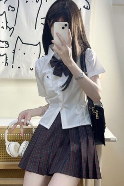 Japanese Style Pleated Skirt - High Waist Half-Length Short Skirt for Slimming Effect, Summer College Fashion