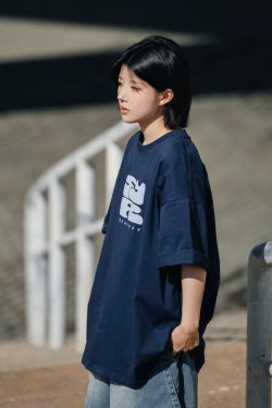 Japanese-Style Printed Short-Sleeve T-Shirt for Men - Casual Loose Round Neck Summer Tee