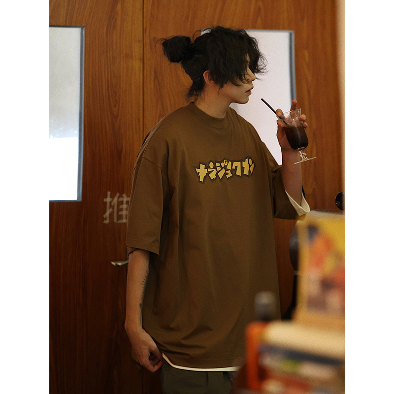 Japanese Style Printed Short-Sleeve T-Shirt for Men - Trendy Loose Casual Tee, Summer Fashion Essential Japanese Style Printed Short-Sleeve T-Shirt for Men - Trendy Loose Casual Tee, Summer Fashion Essential