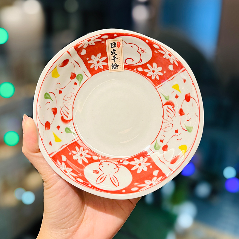 Japanese-Style Rabbit Ceramic Rice Bowl Set - 4.5-Inch Underglaze Ramen Hat Tableware for New Year Gift Japanese-Style Rabbit Ceramic Rice Bowl Set - 4.5-Inch Underglaze Ramen Hat Tableware for New Year Gift