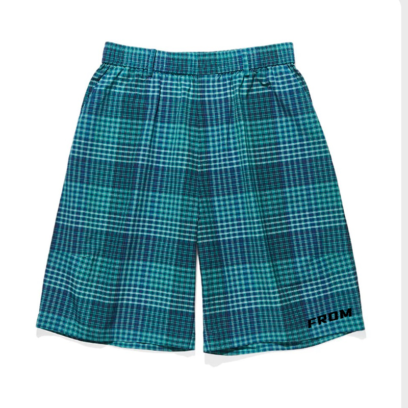 Japanese-Style Retro Blue Check Loose Shorts for Men and Women - Summer High Street Casual Five-Point Shorts, Couples' Versatile Fashion Japanese-Style Retro Blue Check Loose Shorts for Men and Women - Summer High Street Casual Five-Point Shorts, Couples' Versatile Fashion