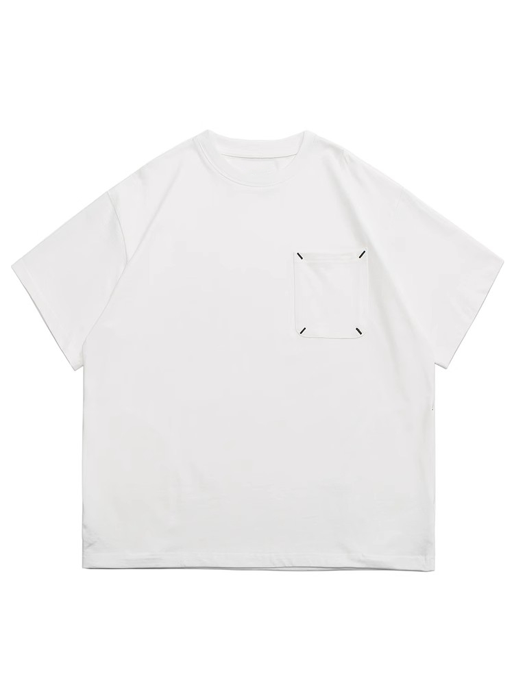 Japanese-Style Retro Cityboy Pocket Short-Sleeve T-Shirt for Men and Women - Summer Loose Casual Half-Sleeve Top Japanese-Style Retro Cityboy Pocket Short-Sleeve T-Shirt for Men and Women - Summer Loose Casual Half-Sleeve Top