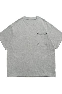 Japanese-Style Retro Cityboy Pocket Short-Sleeve T-Shirt for Men and Women - Summer Loose Casual Half-Sleeve Top