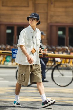 Japanese-Style Retro Multi-Pocket Short Sleeve Shirt Jacket for Men - Summer Casual Loose Fit Trendy Workwear