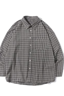 Japanese-style Retro Plaid Long Sleeve Shirt Jacket for Men and Women, Unisex Loose Fit, Versatile City Boy Style for Spring and Autumn