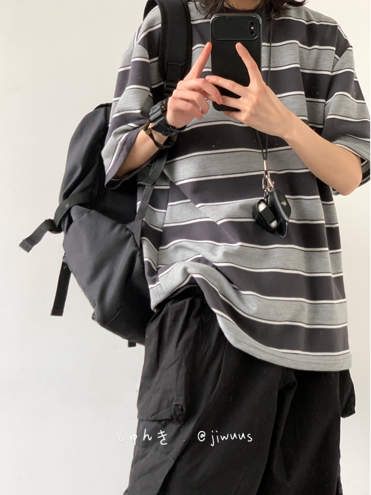 Japanese-Style Retro Striped Round Neck Short Sleeve T-Shirt for Summer, Unisex Loose College Style Half-Sleeve Top Japanese-Style Retro Striped Round Neck Short Sleeve T-Shirt for Summer, Unisex Loose College Style Half-Sleeve Top