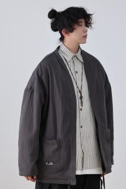 Japanese-Style Reversible Coat, Men's Tang Suit Jacket, New Chinese Ethnic Cardigan Robe, Niche Fashion Outerwear