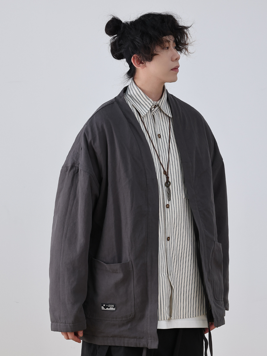 Japanese-Style Reversible Coat, Men's Tang Suit Jacket, New Chinese Ethnic Cardigan Robe, Niche Fashion Outerwear Japanese-Style Reversible Coat, Men's Tang Suit Jacket, New Chinese Ethnic Cardigan Robe, Niche Fashion Outerwear