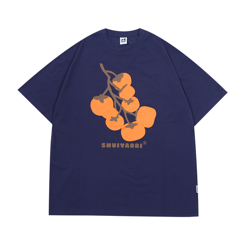 Japanese-Style Short-Sleeve T-Shirt for Men and Women - Casual Heavyweight Couple Top, Trendy Kaki Kaki Ruyi Design Japanese-Style Short-Sleeve T-Shirt for Men and Women - Casual Heavyweight Couple Top, Trendy Kaki Kaki Ruyi Design