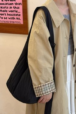 Japanese-Style Single-Shoulder Canvas Tote Bag for Women, Large-Capacity Wrinkled Design, Perfect for Class and Commuting