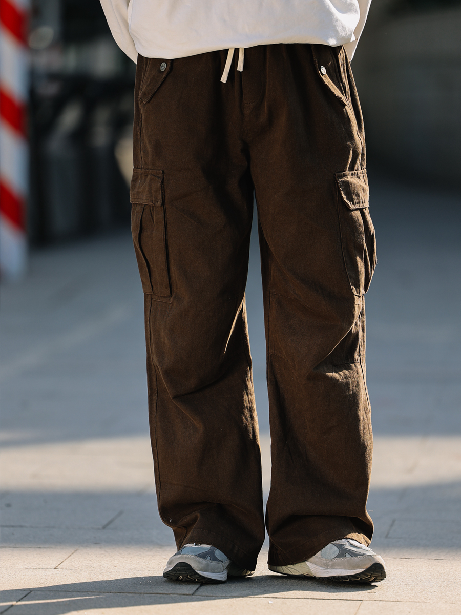 Japanese-Style Vintage Loose Casual Pants for Men - Wide-Leg Straight Work Trousers - Trendy Y2K Fashion Japanese-Style Vintage Loose Casual Pants for Men - Wide-Leg Straight Work Trousers - Trendy Y2K Fashion